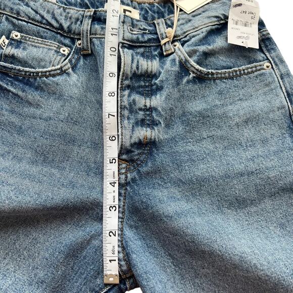Lovers & Friends Ryan High Rise Straight Leg Jeans In Cascade Blue Size 25 - Picture 13 of 16